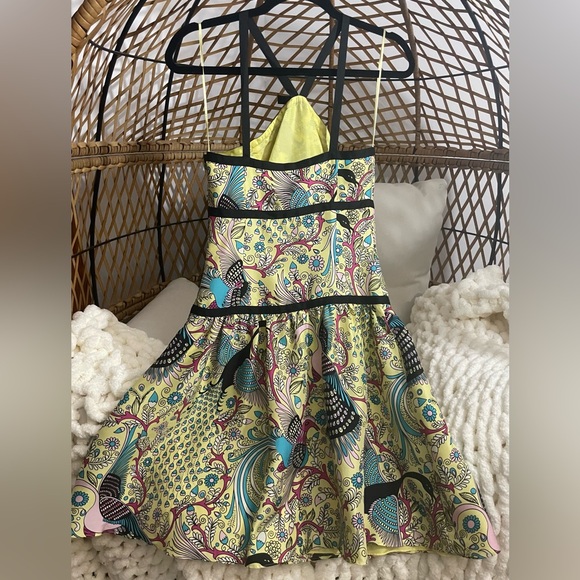 Anthropologie Tabitha size 4. Bird of Paradise silk dress - Picture 11 of 15